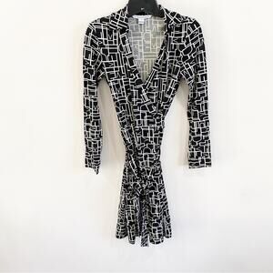 Diane Von Furstenberg DvF | "New Jeanne Two" Monogram Printed Wrap